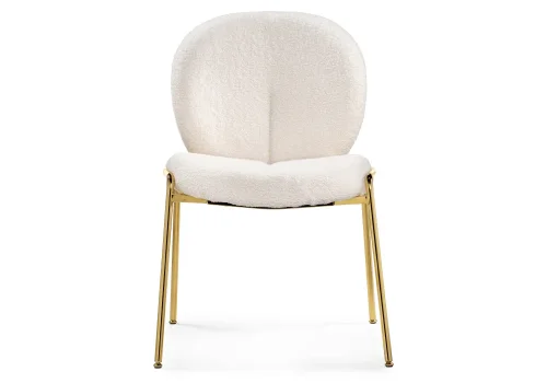 Стул на металлокаркасе Kalipso 1 white / gold 15782 Woodville, белый/букле, ножки/металл/золотой, размеры - ****560*600 фото 4