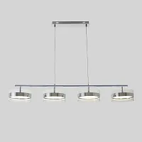 Светильник подвесной LED MYSELF SP40W LED Crystal Lux прозрачный на 1 лампу, основание хром в стиле современный 