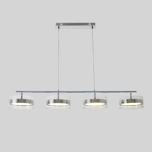 Светильник подвесной LED MYSELF SP40W LED Crystal Lux прозрачный на 1 лампу, основание хром в стиле современный 