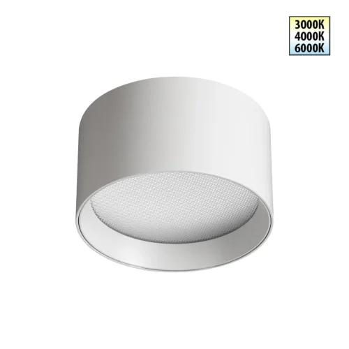 Светильник накладной LED с переключателем цветовой температуры Orbis 359594 Novotech белый на 1 лампу, основание белое в стиле хай-тек современный круглый