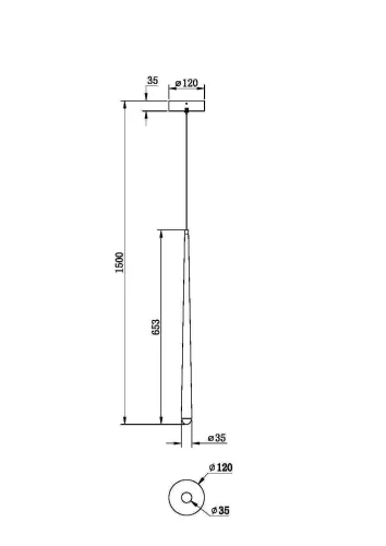 Светильник подвесной LED Cascade MOD132PL-L6BSK Maytoni латунь на 1 лампу, основание латунь в стиле минимализм современный трубочки фото 3
