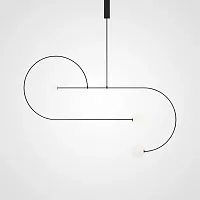 Светильник подвесной LINES D 140819-26 ImperiumLoft белый 3 лампы, основание чёрное в стиле минимализм 