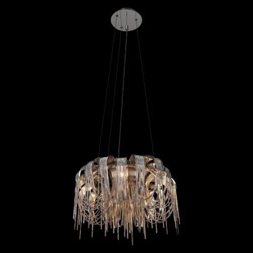 Люстра подвесная Volver 10404/650 SN LOFT IT никель на 5 ламп, основание никель в стиле арт-деко цепочки фото 4