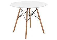 Стол Table 80 white / wood 15363 Woodville столешница белая из мдф