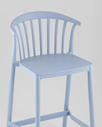 Стул полубарный Campo, пластик голубой УТ000039942 Stool Group, голубой/пластик, ножки/пластик/голубой, размеры - ***** фото 2