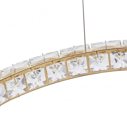 Люстра подвесная LED с пультом AM-Venezia 311311/D400 GD Arte Milano прозрачная на 1 лампу, основание золотое в стиле современный кольца с пультом фото 14