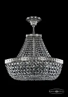 Люстра потолочная хрустальная 19113/H1/45IV Ni Bohemia Ivele Crystal прозрачная на 6 ламп, основание никель в стиле классический sp