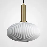Светильник подвесной Ferm Living chinese lantern С Brass / White 189634-26 ImperiumLoft белый 1 лампа, основание латунь в стиле современный лофт 