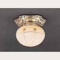 Светильник потолочный PL 7833/1 Reccagni Angelo бежевый 1 лампа, основание золотое в стиле классический 