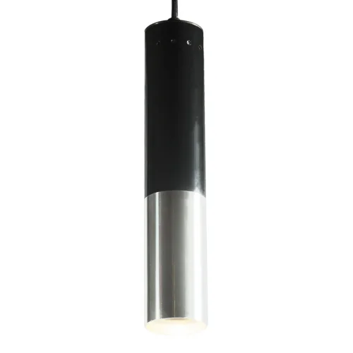 Светильник подвесной Ike 9953-1 LOFT IT хром чёрный 1 лампа, основание чёрное в стиле лофт модерн трубочки фото 4