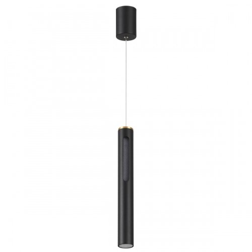 Светильник подвесной LED Mali 6643/7L Odeon Light чёрный 1 лампа, основание чёрное в стиле хай-тек трубочки