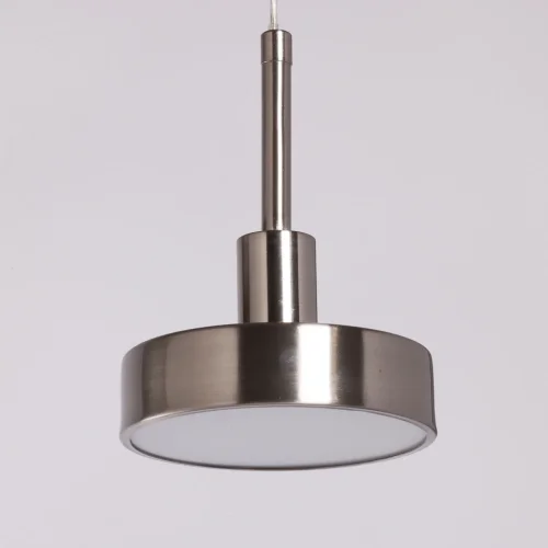 Светильник подвесной LED Гэлэкси 632018501 DeMarkt никель 1 лампа, основание никель в стиле хай-тек  фото 3