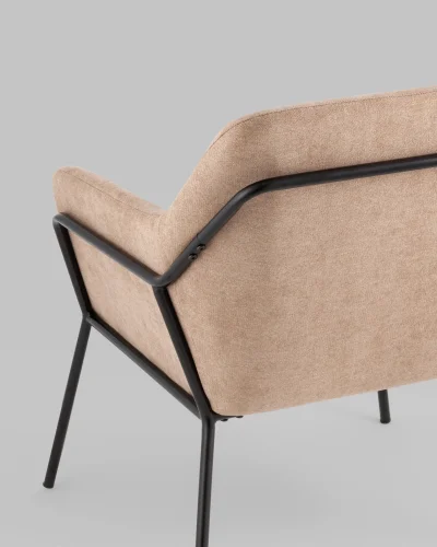 Кресло Шелфорд New, бежевый УТ000038628 Stool Group, бежевый/шенилл, ножки/металл/чёрный, размеры - *****мм фото 6