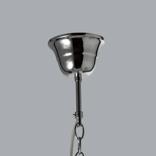 Люстра подвесная Виталина 448014605 DeMarkt бежевая на 5 ламп, основание серебряное в стиле классический  фото 10