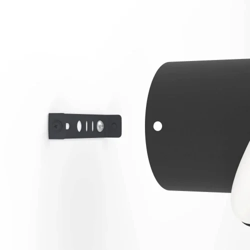 Бра LED Caranacoa 900564 Eglo белый на 1 лампу, основание чёрное в стиле современный хай-тек минимализм кольца фото 3