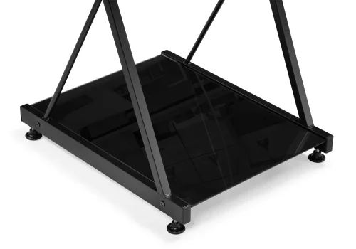 Компьютерный стол Kros black 15438 Woodville столешница чёрная из стекло фото 7