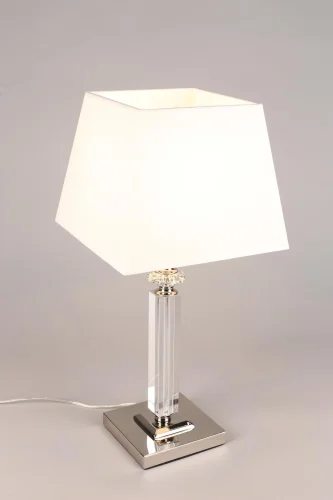 Настольная лампа Emilia APL.723.04.01 Aployt белая 1 лампа, основание никель металл в стиле современный  фото 4