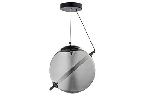 Светильник подвесной Canzo L 1.P8 CL Arti Lampadari серый чёрный 1 лампа, основание чёрное в стиле современный лофт 