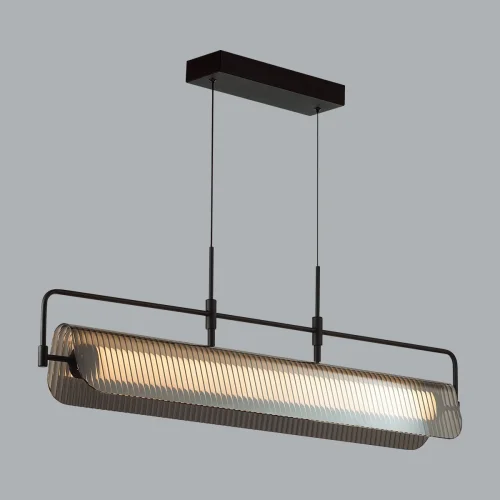 Светильник подвесной LED Liner 5056/35LA Odeon Light серый чёрный 1 лампа, основание чёрное в стиле современный линейный фото 4