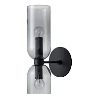 Бра Amusing 2877-1W Favourite чёрный серый 2 лампы, основание чёрное в стиле современный 