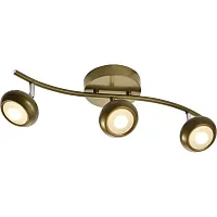 Спот с 3 лампами LED Carissa TL1244Y-03SG Toplight матовый золото LED в стиле хай-тек современный 