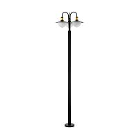 Парковый светильник SIRMIONE 97288 Eglo уличный IP44 чёрный 3 лампы, плафон белый в стиле современный E27