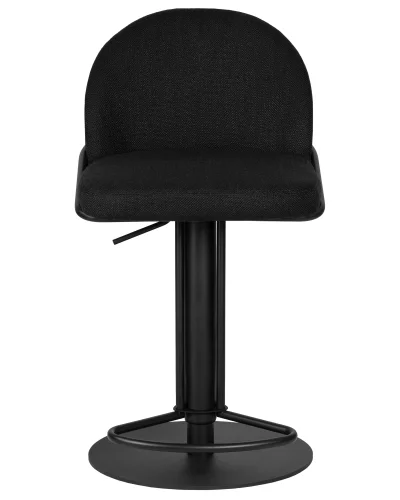 Стул барный  1620-LMN OLIVER, цвет сиденья черная ткань (SLR-10), цвет основания черный Dobrin, чёрный/текстиль, ножки/металл/чёрный, размеры - 910*1065***445*490 фото 6