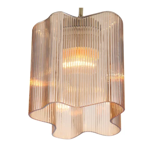 Светильник подвесной Onde SL117.303.01 ST-Luce янтарный 1 лампа, основание бронзовое в стиле современный  фото 2