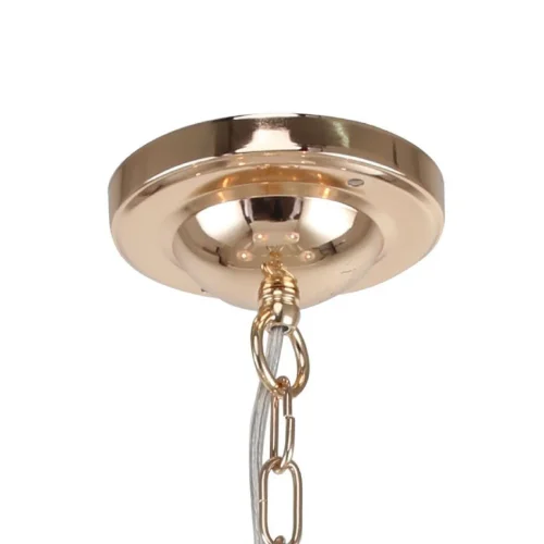 Люстра подвесная Charm 2756-5P F-promo белая на 5 ламп, основание золотое в стиле арт-деко  фото 2