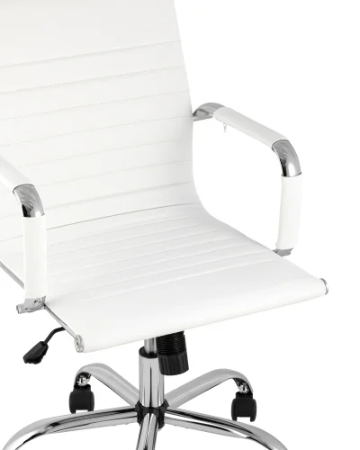 Кресло офисное TopChairs City S, белое УТ000032837 Stool Group, белый/экокожа, ножки/металл/хром, размеры - ****560*620 фото 3