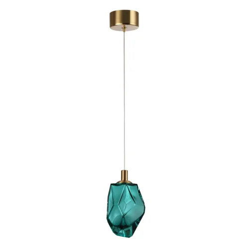 Светильник подвесной Gemme 7110/4LC Odeon Light зелёный на 1 лампу, основание бронзовое в стиле классический современный выдувное Светильник подвесной Gemme 7110/4LC Odeon Light зелёный на 1 лампу, основание бронзовое в стиле классический современный выдувное