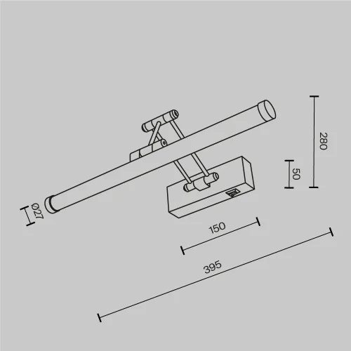 Подсветка для картин LED Luster MIR268WL-L3B3K Maytoni чёрная белая в стиле современный фото 2 Подсветка для картин LED Luster MIR268WL-L3B3K Maytoni чёрная белая в стиле современный фото 2