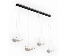 Светильник подвесной LED Нубе 08043-4AS,33 Kink Light прозрачный на 4 лампы, основание золотое в стиле хай-тек современный каскад Светильник подвесной LED Нубе 08043-4AS,33 Kink Light прозрачный на 4 лампы, основание золотое в стиле хай-тек современный каскад