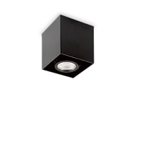 Светильник накладной MOOD PL1 D09 SQUARE NERO Ideal Lux чёрный 1 лампа, основание чёрное в стиле современный квадратный