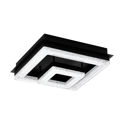 Светильник потолочный LED Fradelo 1 99327 Eglo чёрный 1 лампа, основание чёрное в стиле современный квадраты