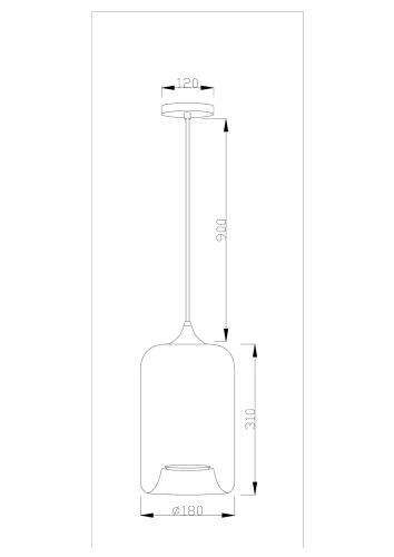 Светильник подвесной Scrum V2140-P Moderli прозрачный 1 лампа, основание чёрное в стиле современный лофт  фото 6