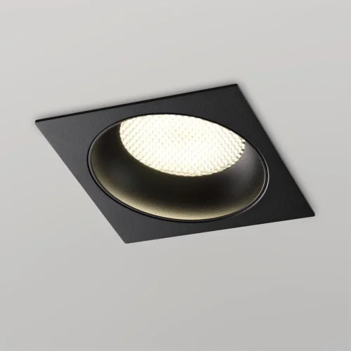 Светильник точечный Morus 371002 Novotech чёрный на 1 лампу, основание чёрное в стиле современный хай-тек квадратный фото 4