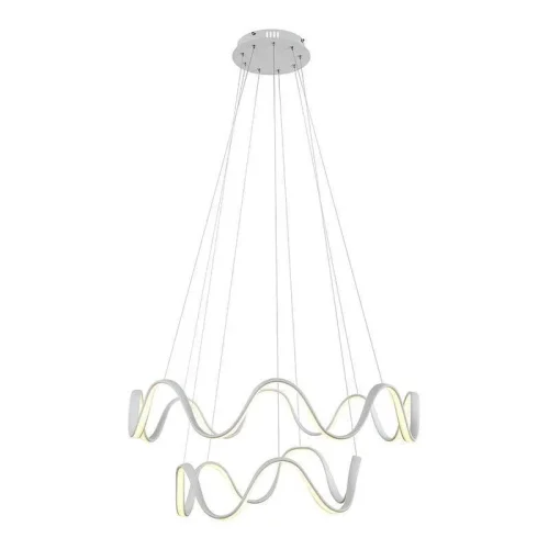 Люстра подвесная LED Azzuro L 1.5.78 W Arti Lampadari белая на 1 лампу, основание белое в стиле современный  Люстра подвесная LED Azzuro L 1.5.78 W Arti Lampadari белая на 1 лампу, основание белое в стиле современный