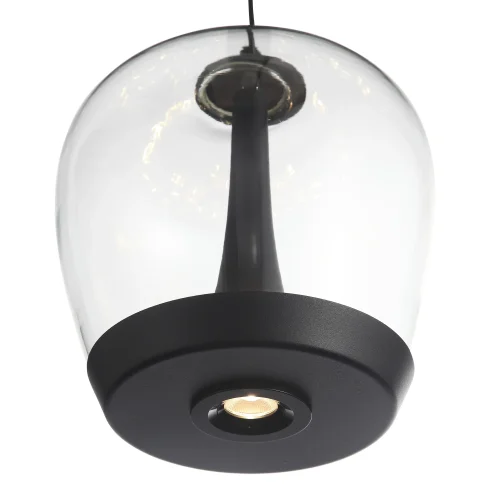 Светильник подвесной LED Ripple SL6014.423.01 ST-Luce прозрачный 1 лампа, основание чёрное в стиле хай-тек современный  фото 2