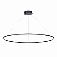 Светильник подвесной LED с пультом Smart ST605.403.57 ST-Luce чёрный 1 лампа, основание чёрное в стиле хай-тек с пультом кольца