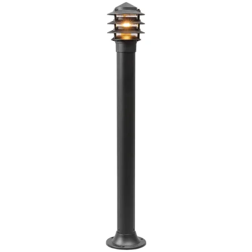 Парковый светильник Уран 803040601 MW-LIGHT уличный IP44 чёрный 1 лампа, плафон белый в стиле современный E27