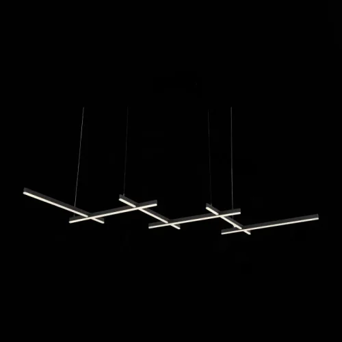 Люстра подвесная LED Basoni SL394.403.06 ST-Luce белая на 6 ламп, основание чёрное в стиле хай-тек фото 3