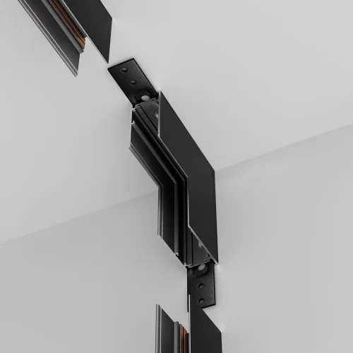 Угловой коннектор внутренний Magnetic track system TRA034ICL-41B Maytoni чёрный в стиле современный хай-тек для светильников серии Magnetic track system Exility подвесной накладной exility тонкая магнитная магнитный фото 5