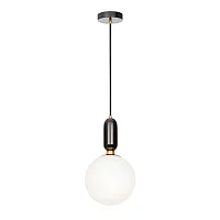 Светильник подвесной Parachilna 9973-B LOFT IT белый на 1 лампу, основание чёрное в стиле современный 