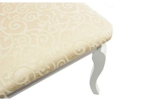 Деревянный стул Lomar butter white 1603 Woodville, бежевый/ткань, ножки/дерево/белый, размеры - ****460*580 фото 8
