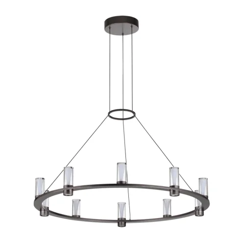 Люстра подвесная Defance 7143/70L Odeon Light прозрачная на 8 ламп, основание серое чёрное в стиле современный классический Люстра подвесная Defance 7143/70L Odeon Light прозрачная на 8 ламп, основание серое чёрное в стиле современный классический