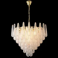 Люстра подвесная FONTAIN SP18 GOLD Crystal Lux прозрачная на 18 ламп, основание золотое в стиле современный 