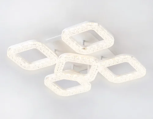 Люстра потолочная LED FA3914 Ambrella light белая на 1 лампа, основание белое в стиле современный хай-тек  фото 6