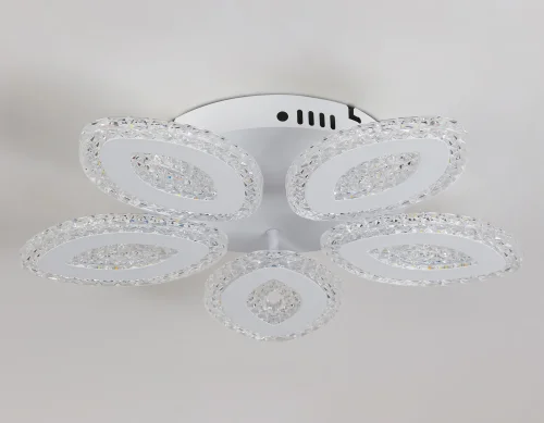 Люстра потолочная LED с пультом FA4015 Ambrella light белая на 1 лампа, основание белое в стиле современный хай-тек с пультом фото 6
