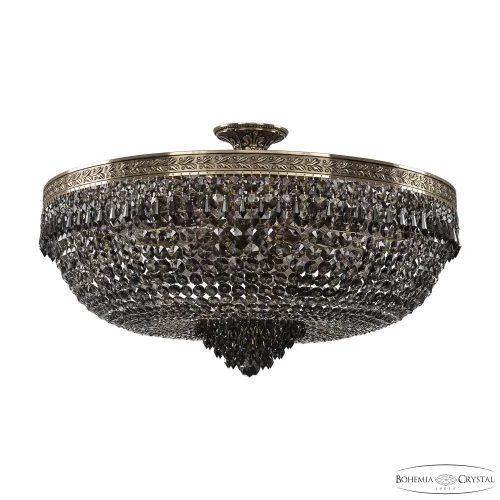 Люстра потолочная 19271/80IV GB R731 Bohemia Ivele Crystal чёрная на 16 ламп, основание золотое в стиле классический sp